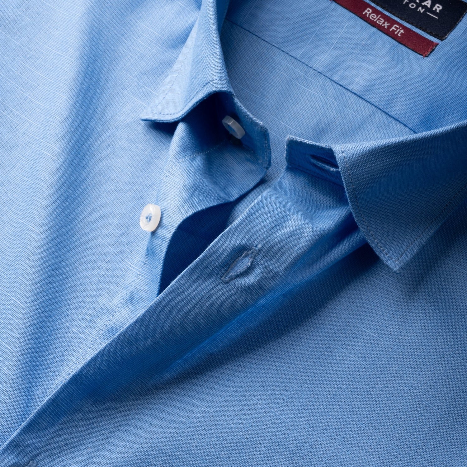 Blue Color Solid Pure Cotton For Men - Punekar Cotton