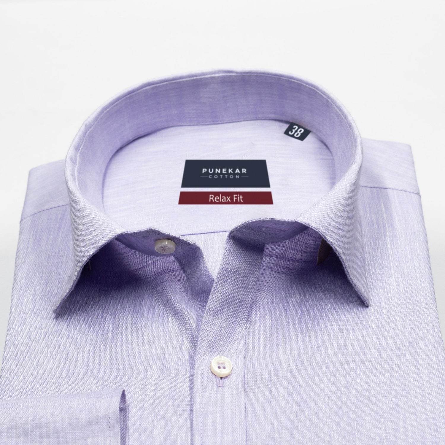 Lavender Color Poly Cotton Shirt For Men - Punekar Cotton