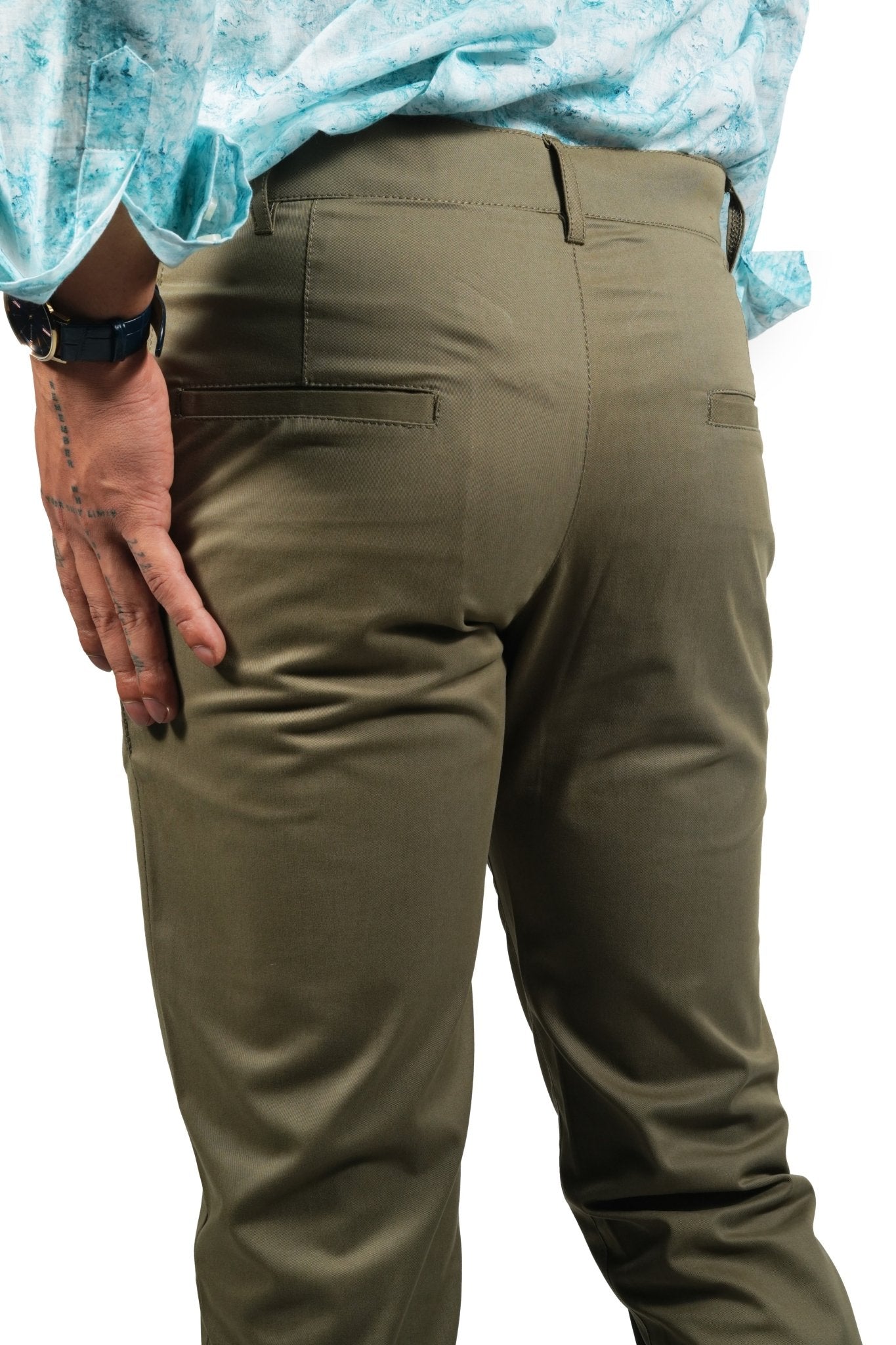 Light Brown Color Cotton Trouser Pants for Men - Punekar Cotton