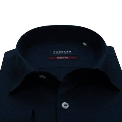 Navy Blue Color Solid Pure Cotton For Men - Punekar Cotton