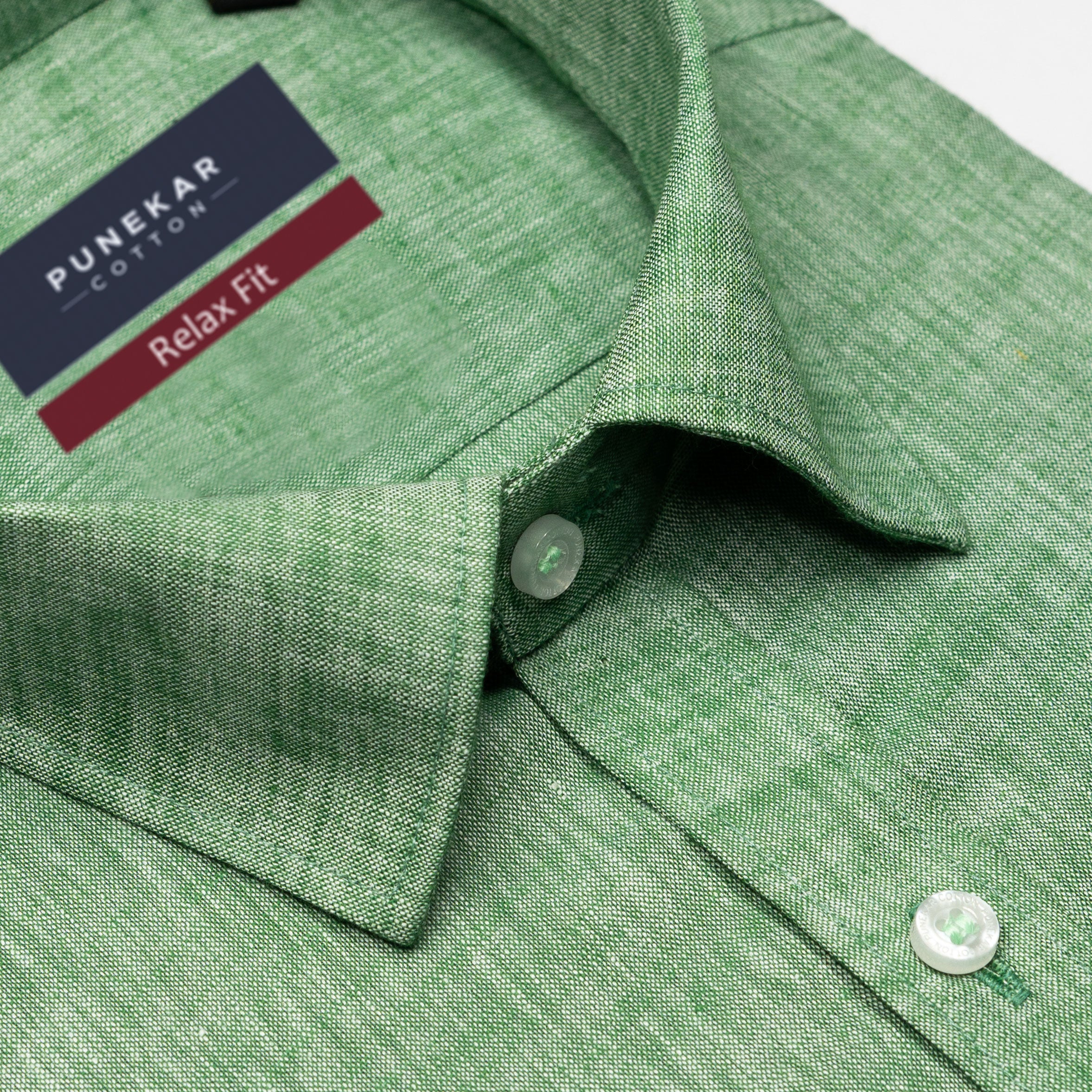 Forest Green Color Poly Cotton Shirt For Men