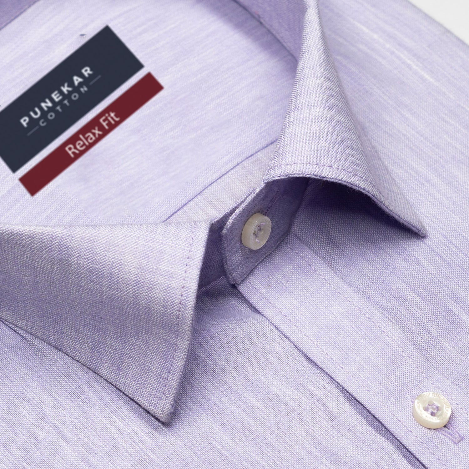 Lavender Color Poly Cotton Shirt For Men