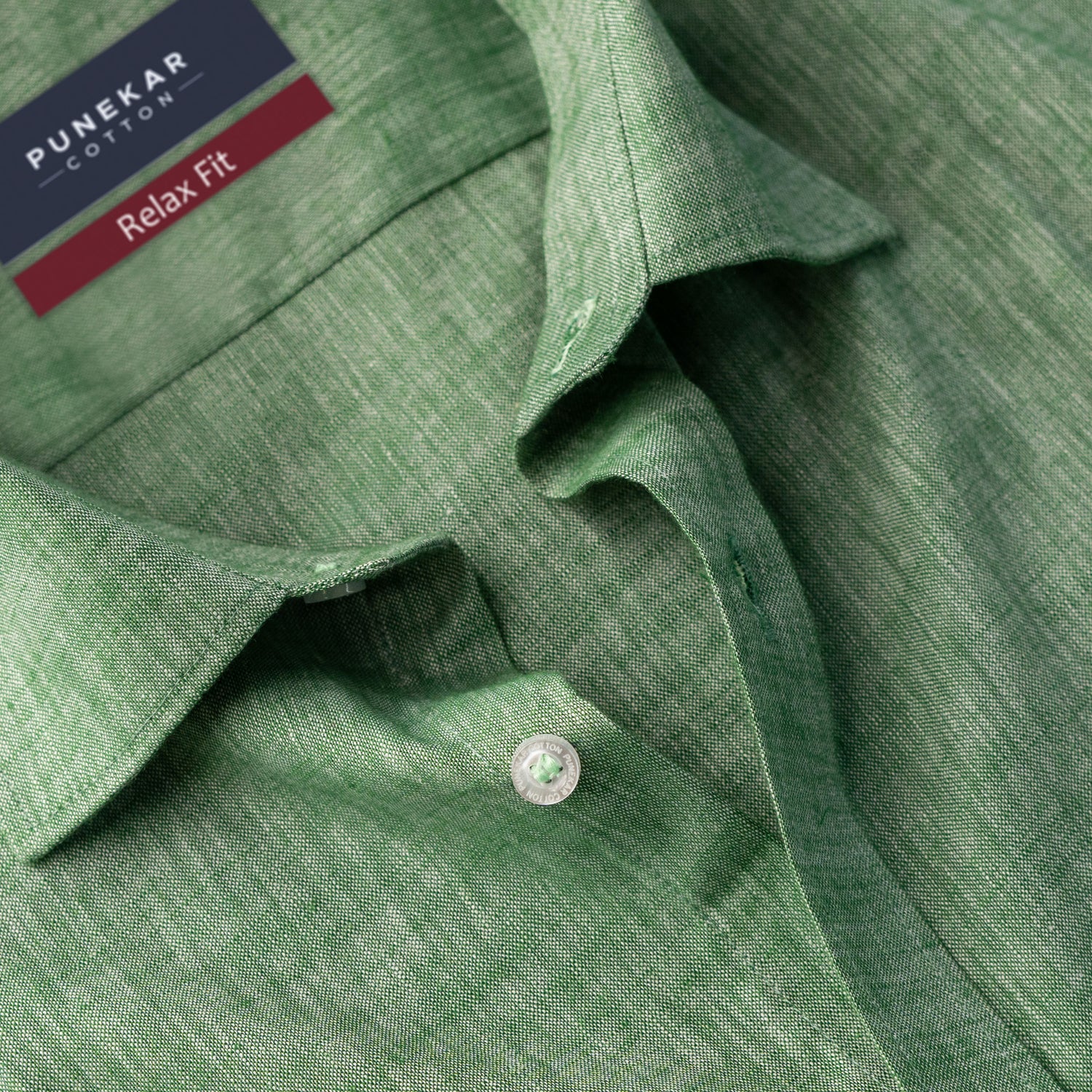 Forest Green Color Poly Cotton Shirt For Men