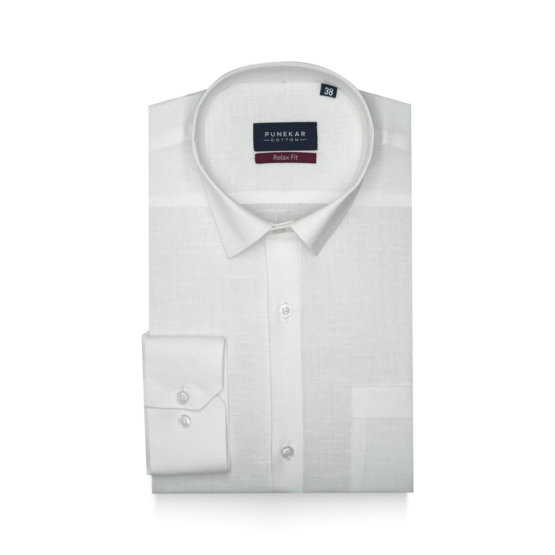 White Color Solid Pure Cotton For Men - Punekar Cotton