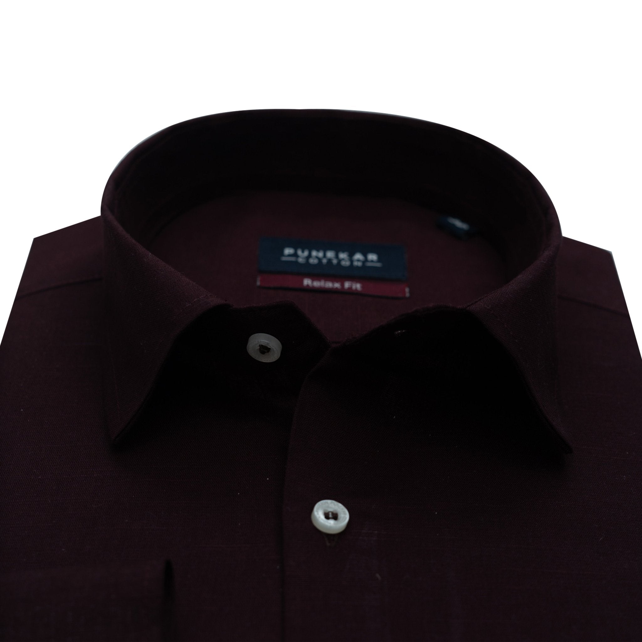 Wine Color Solid Pure Cotton For Men - Punekar Cotton