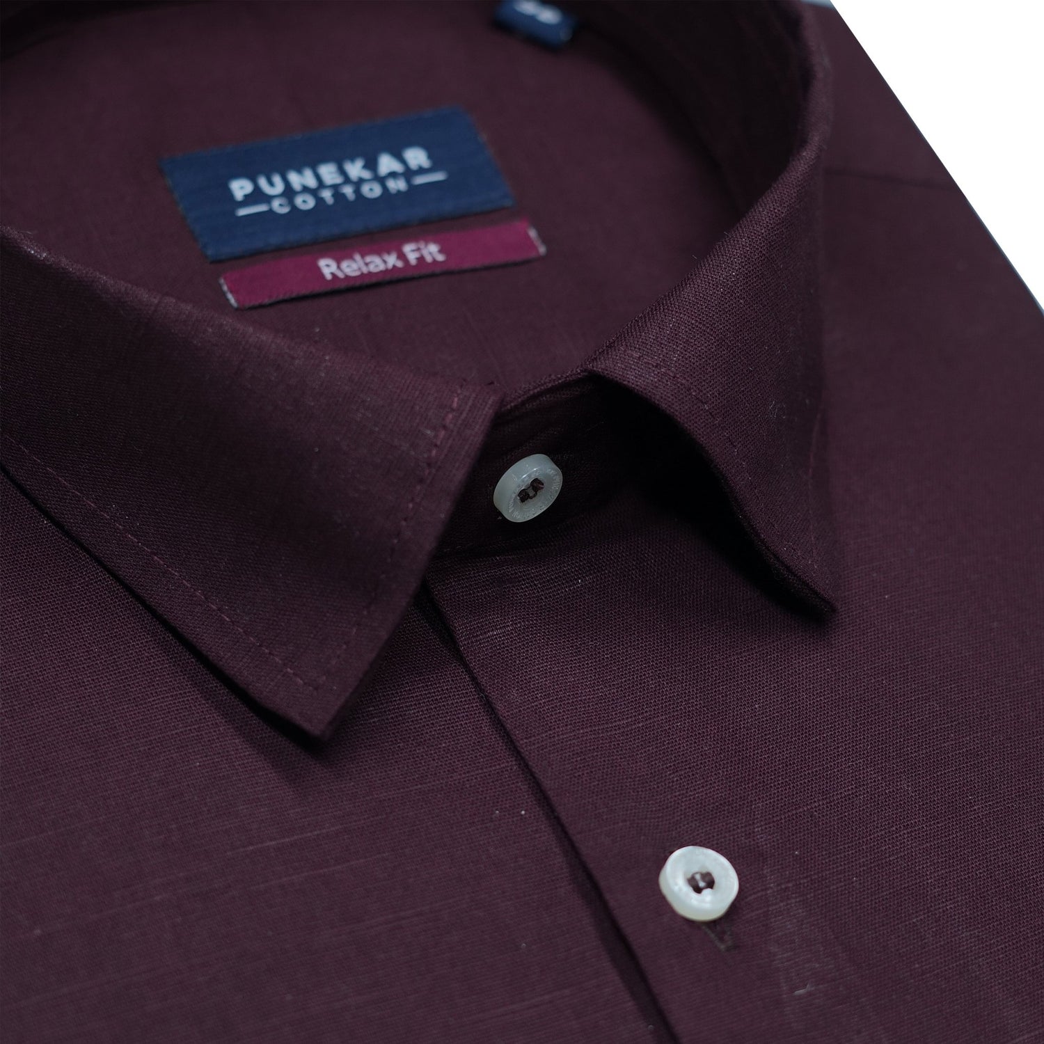 Wine Color Solid Pure Cotton For Men - Punekar Cotton