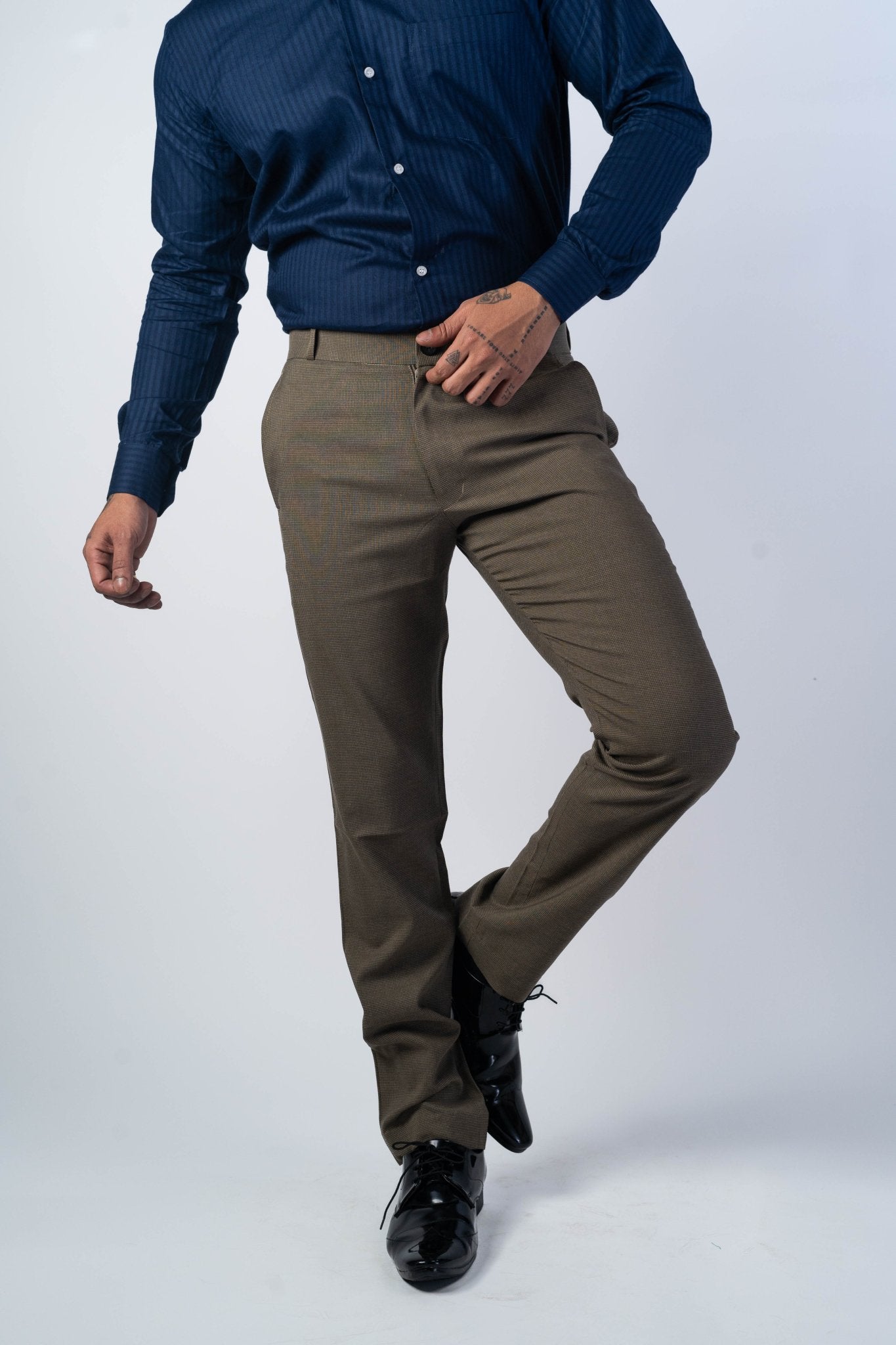 cotton lycra Slim Fit Men Brown Trousers - Buy cotton lycra Slim Fit Men Brown  Trousers Online at Best Prices in India | Flipkart.com